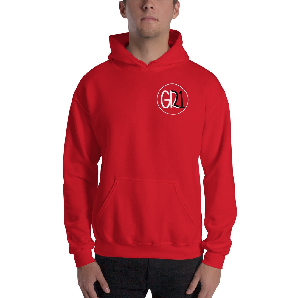 "GR 21" by Giana Roo Hoodie, White/Black Logo