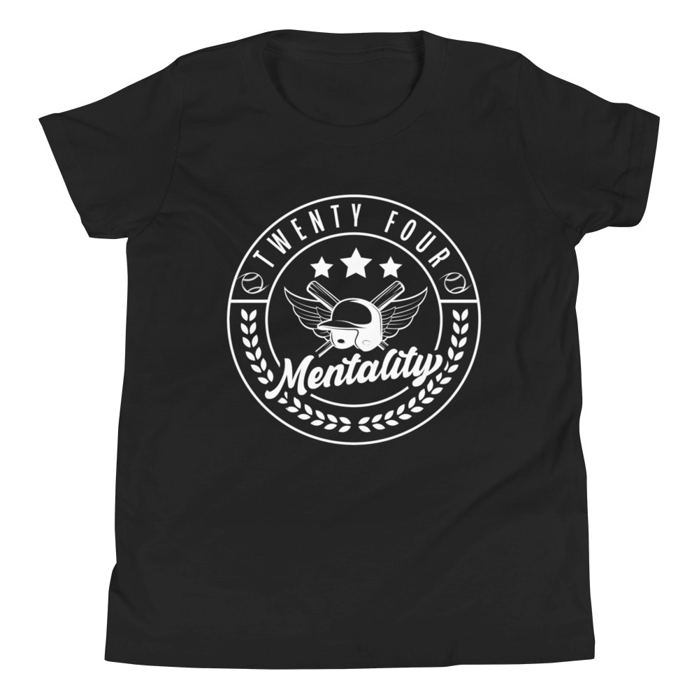 "Twenty Four tality" by Kenleigh Smith Youth Shirt, White Logo