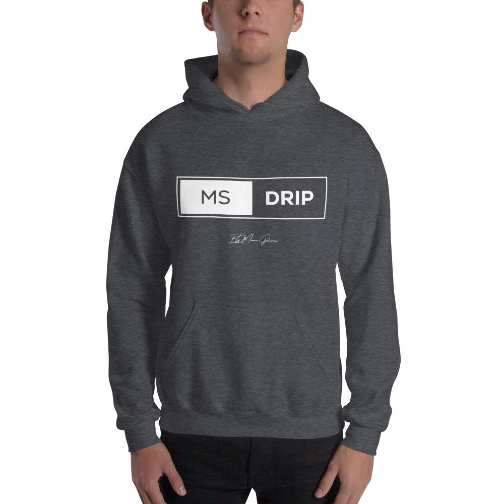 "MS Drip" by Mauro Gutierrez Hoodie, White Logo
