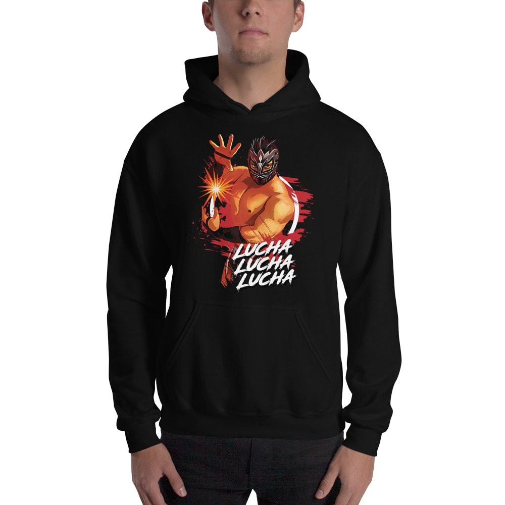 ny Rodriguez by MAWI, "LUCHA" Hoodie, White Logo