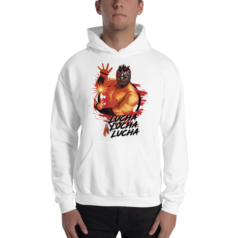 ny Rodriguez by MAWI, "LUCHA" Hoodie, Black Logo