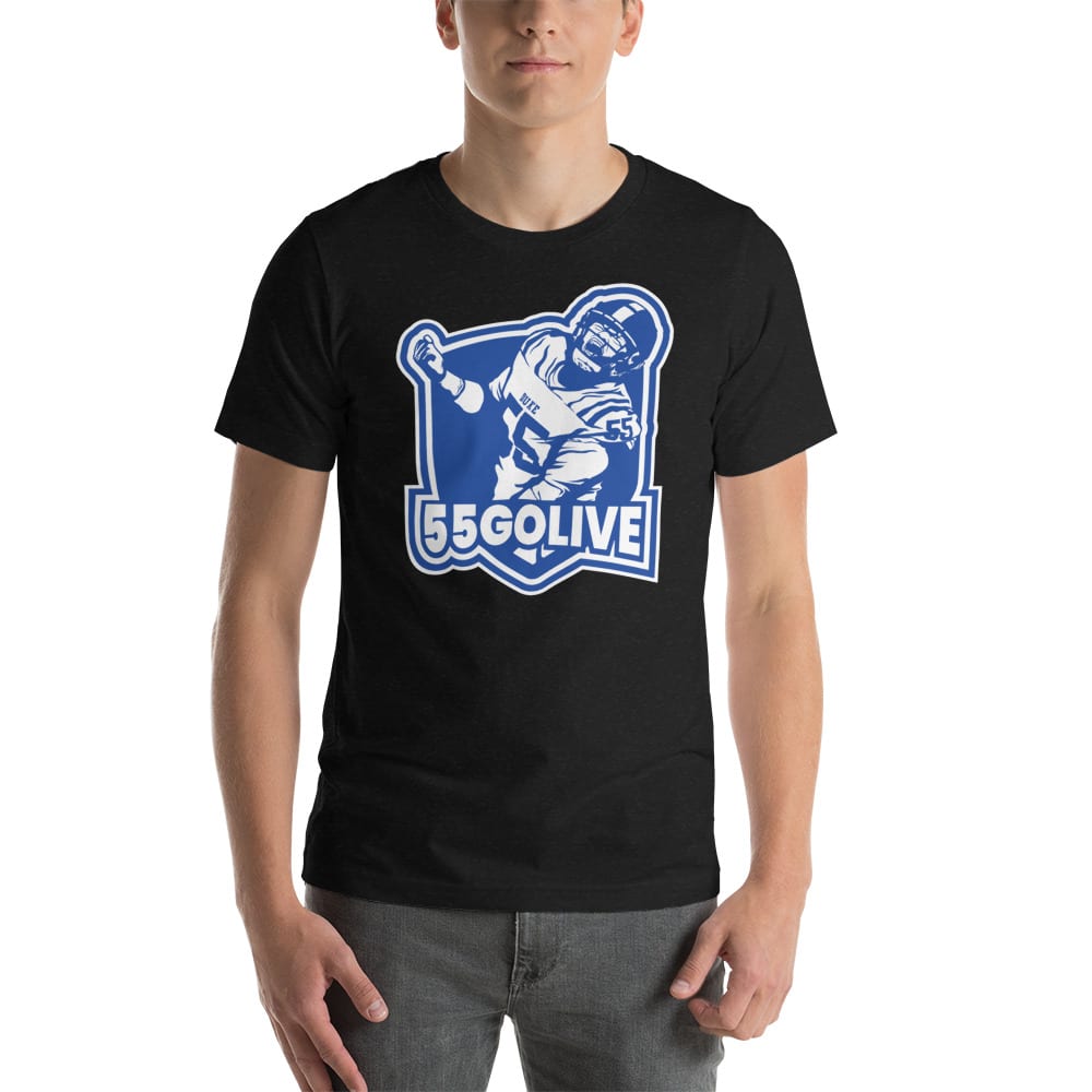 55 GOLIVE by Ja'Mion Franklin T-Shirt, Blue White Logo