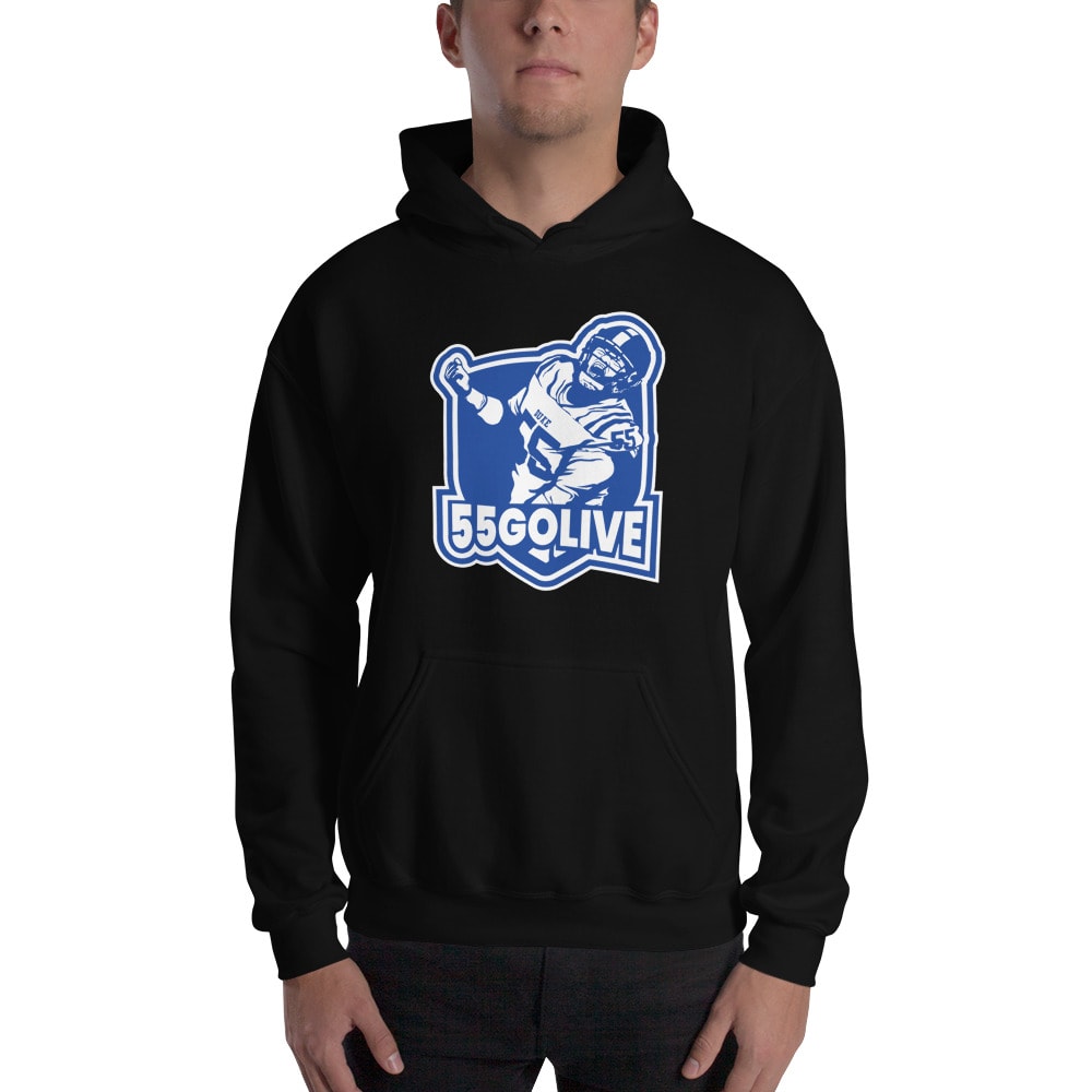 55 GOLIVE by Ja'Mion Franklin Hoodie, Blue White Logo