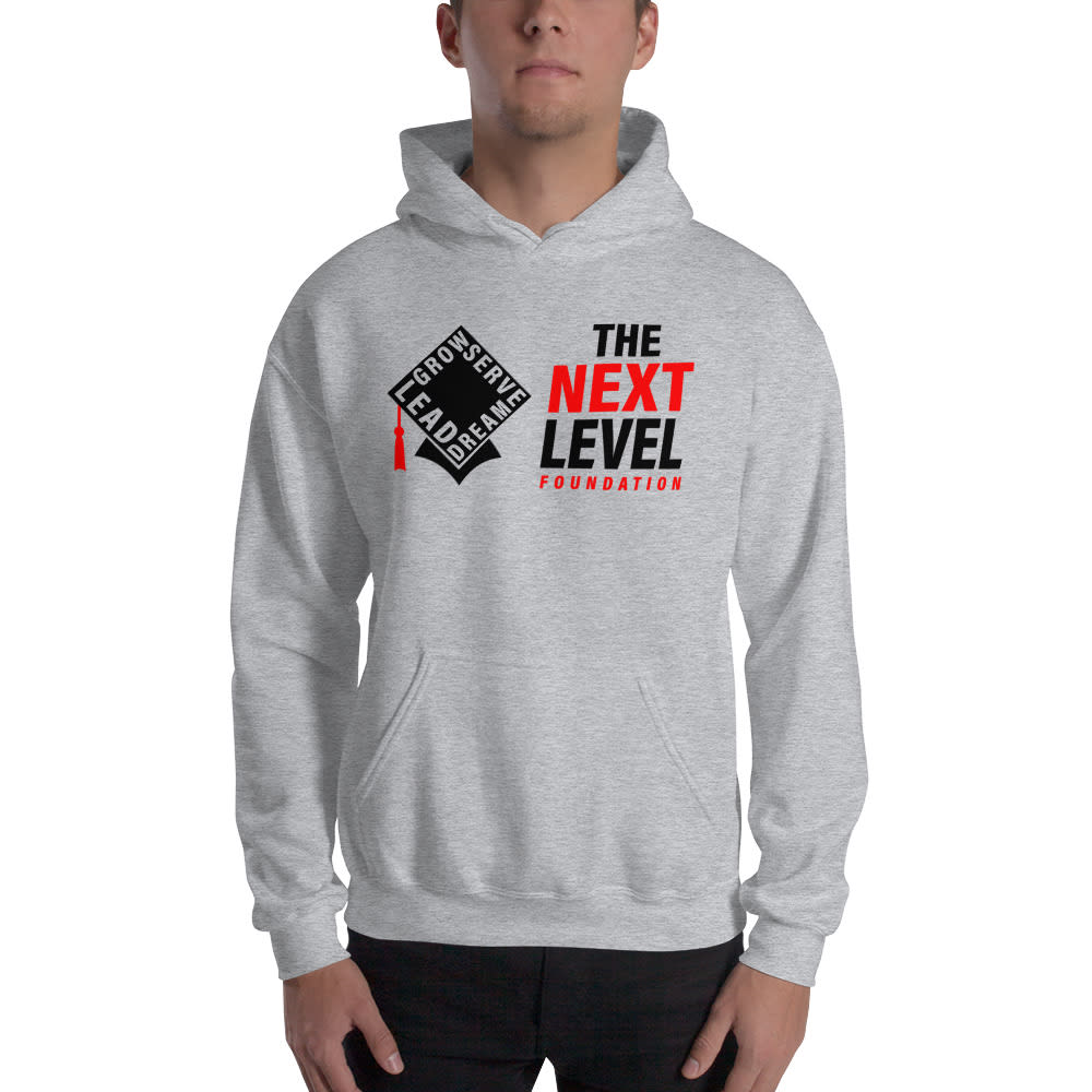 Lead Grow Serve Dream by John Swain Hoodie, Black Logo