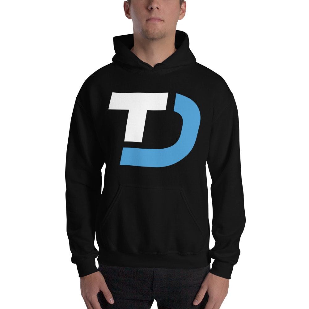 "TD" by Tyler Denes Hoodie, White Logo