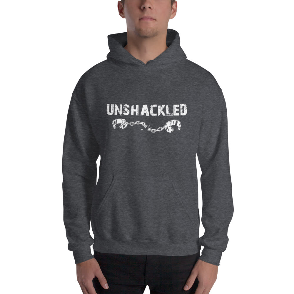 "Unshackled" by Brad Cousino Hoodie, White Logo