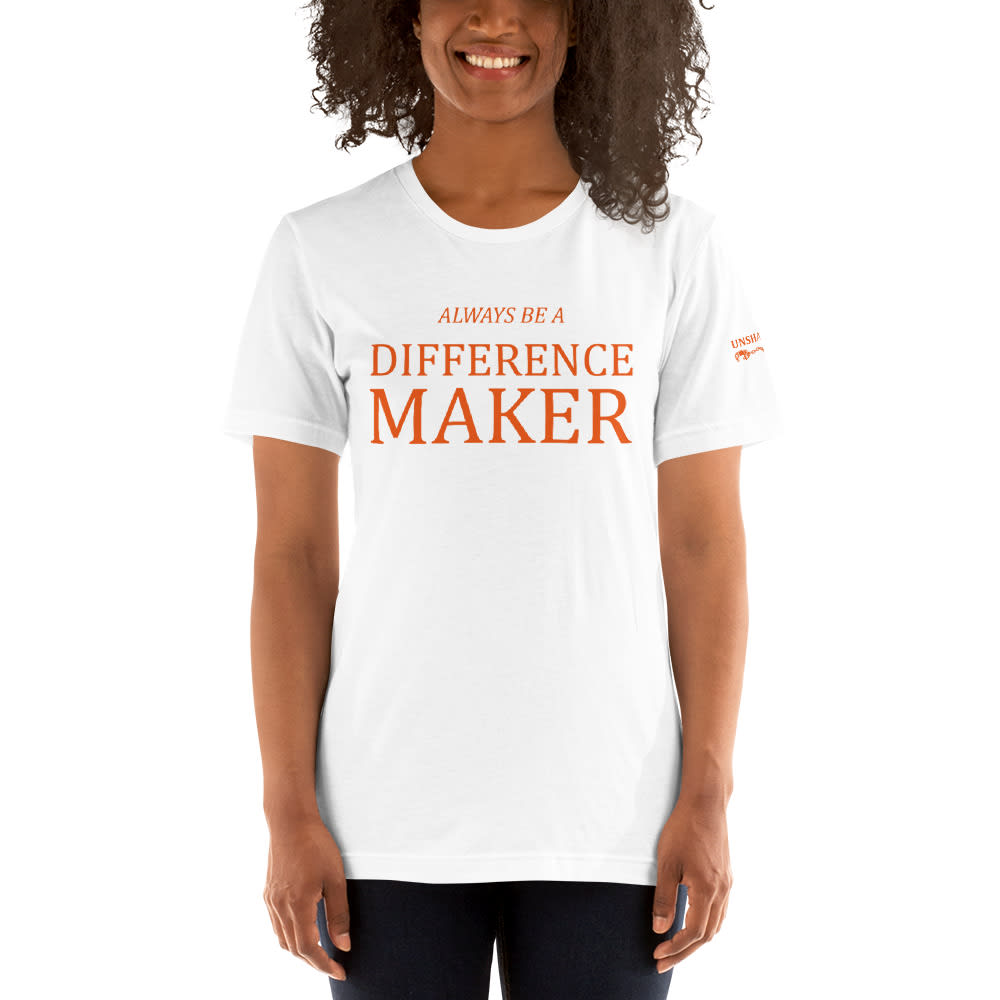 "Always be a Difference Maker" by Brad Cousino Women's Shirt, Orange Logo