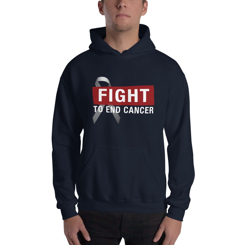 Fight To End Cancer by Jeff Skrypek ’s Hoodie, White Logo