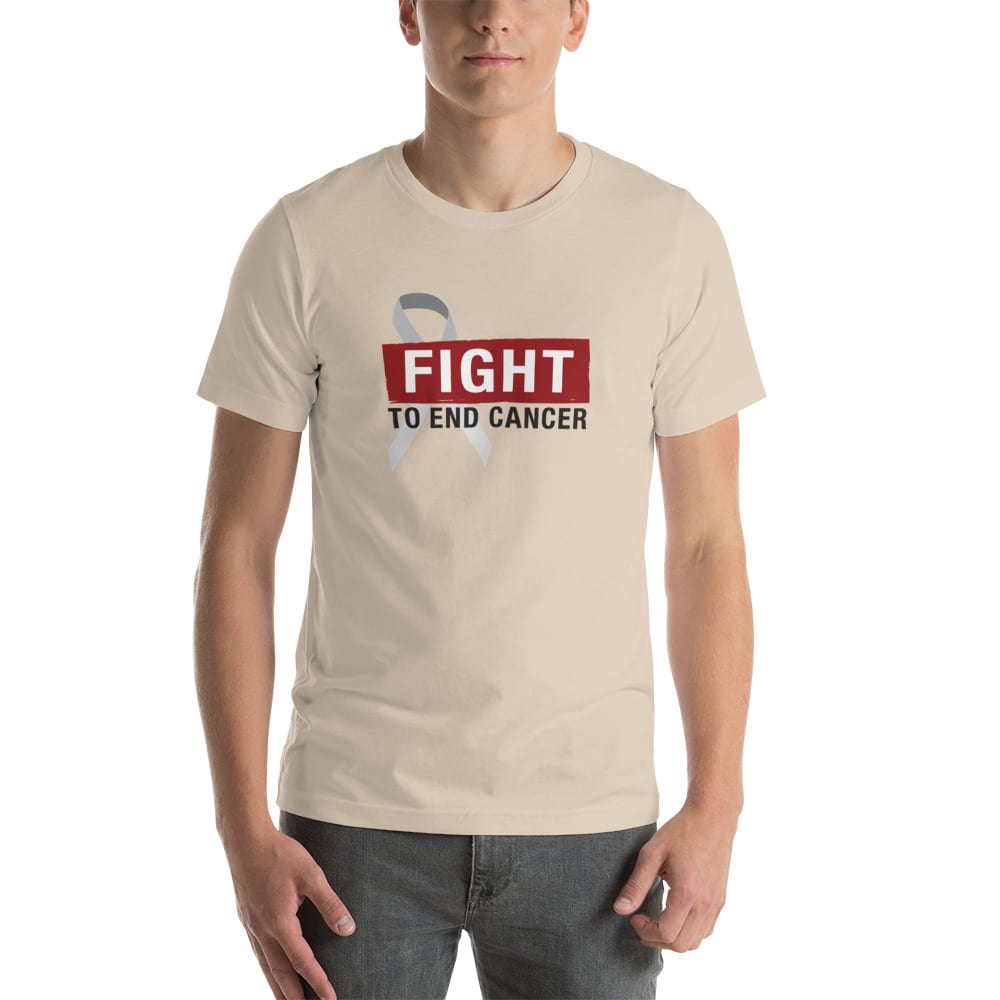 Fight To End Cancer by Joey Woo, T-Shirt, Red Black Logo