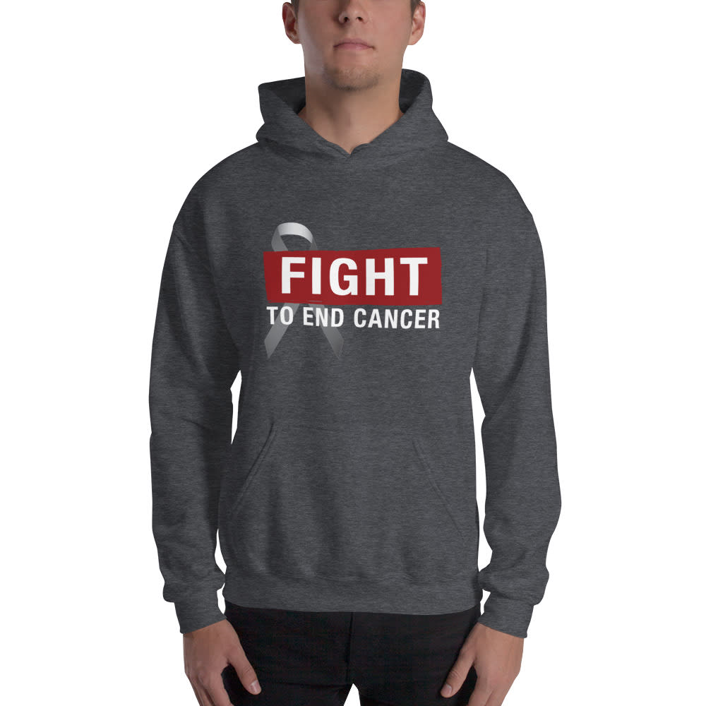 Fight To End Cancer by Joshua Siegal Hoodie, Red White Logo