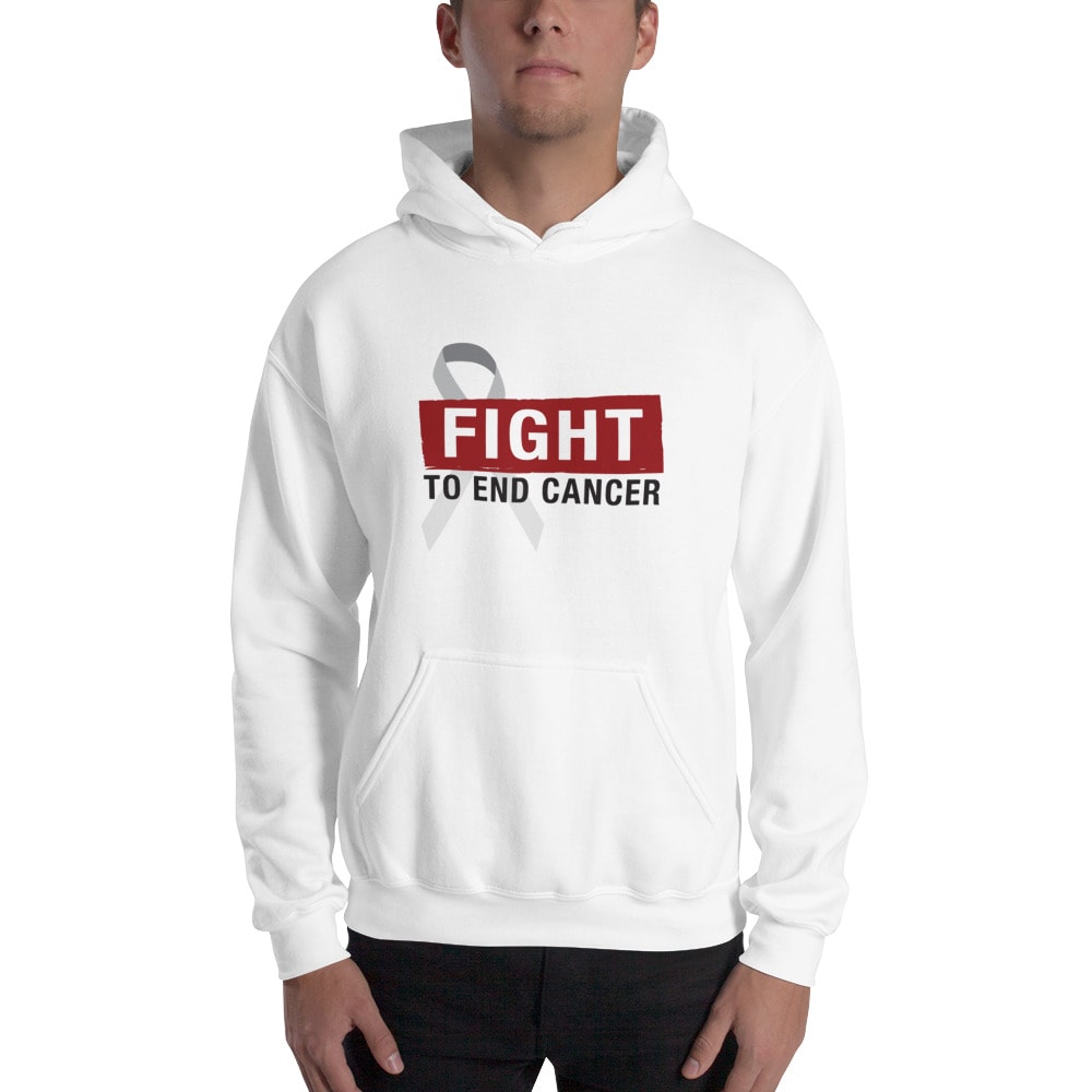 Fight To End Cancer by Joshua Siegal Hoodie, Red Black Logo