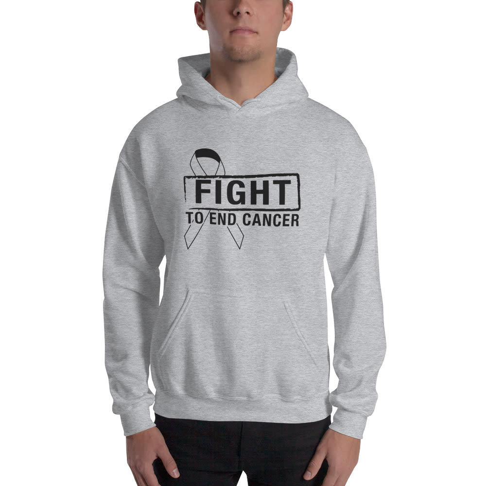 Fight To End Cancer by Joshua Siegal Hoodie, Black Logo