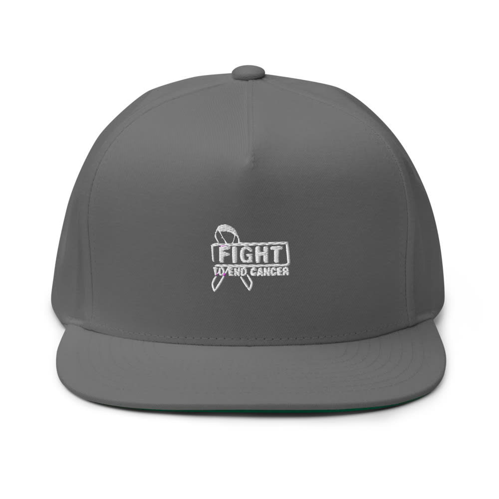 Fight To End Cancer by Julia Siegal Hat, White Logo