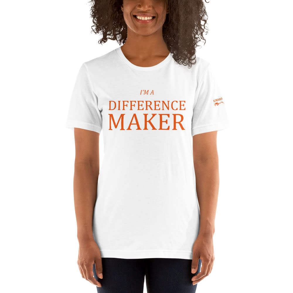 "I'm A Difference Maker" by Brad Cousino Women's Shirt, Orange Logo