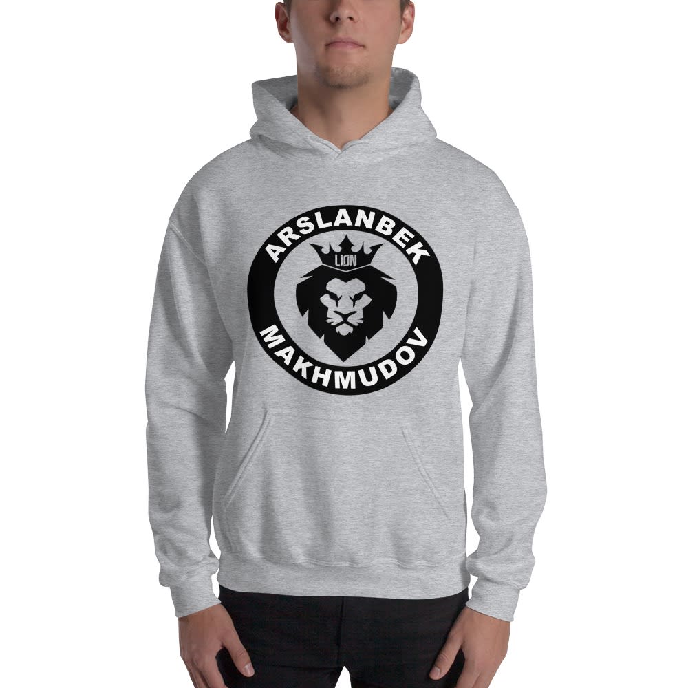 Lion's Head by Arslanbek Makhmudov Hoodie, All black Logo