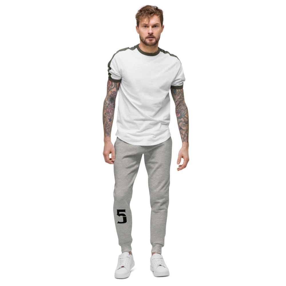 "5SJ" by Josiah Sanders Joggers, Black Logo