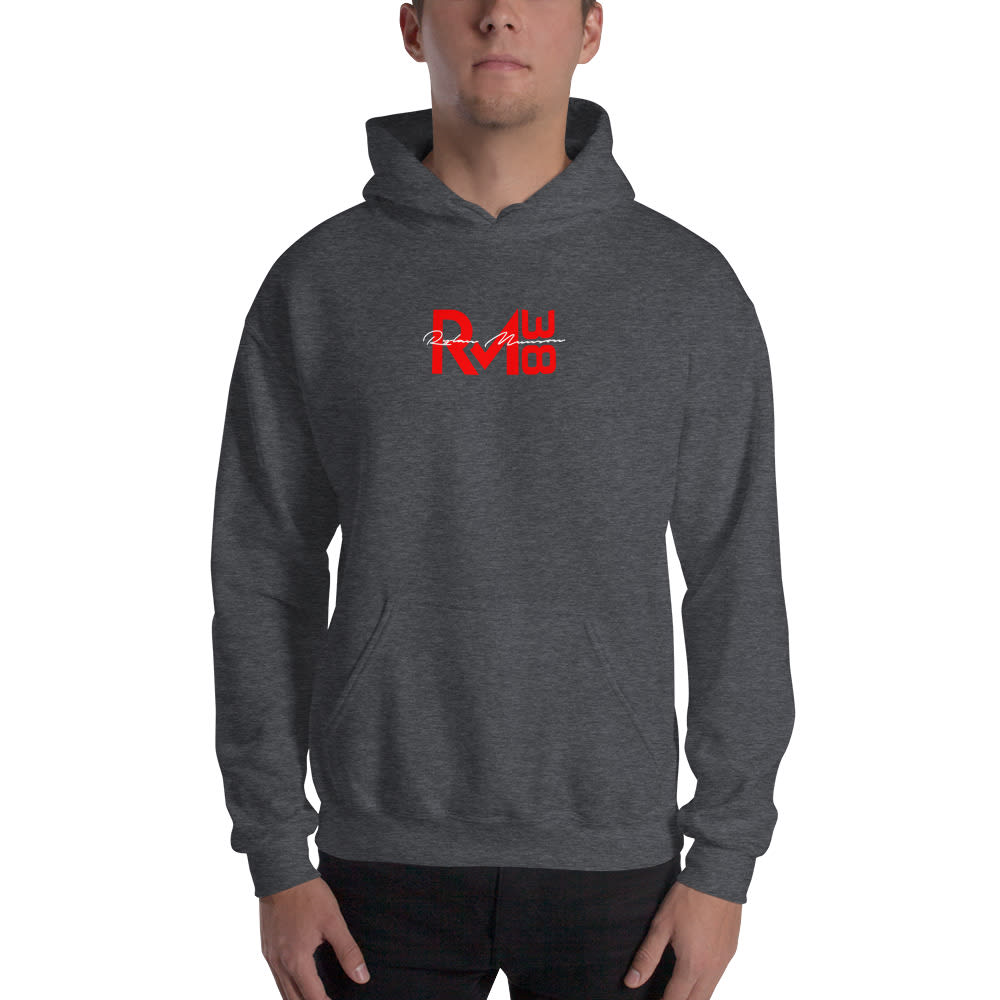 "RM 38" by Rylan Munson Hoodie, White Logo