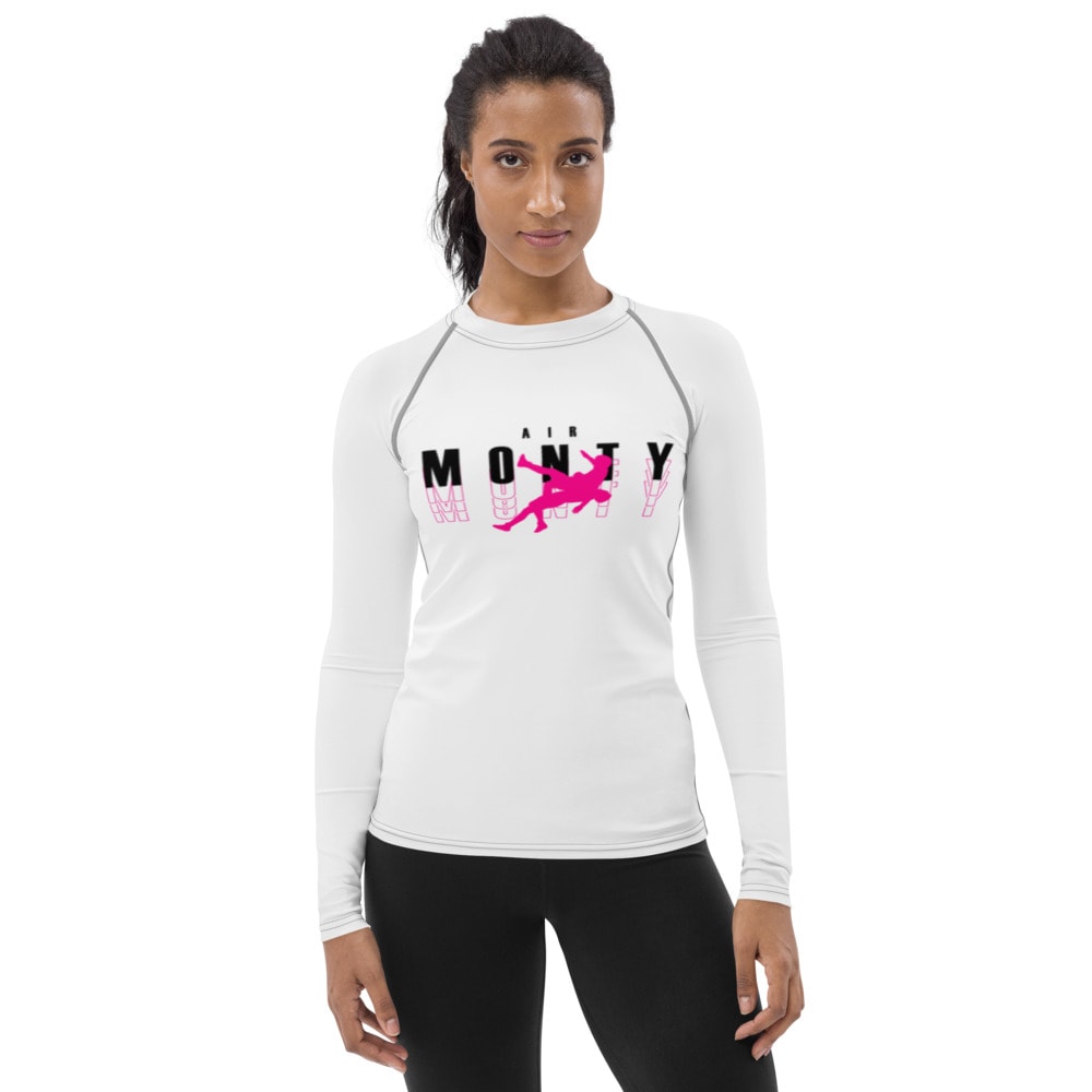 "Air Monty" by Michelle Montague Compression Fit, Hot Pink White Logo