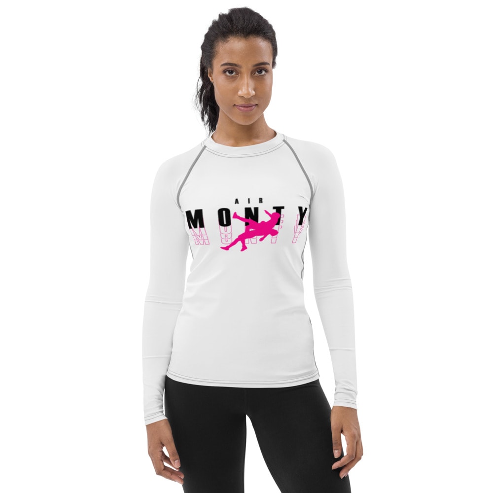"Air Monty" by Michelle Montague Compression Fit, Light Pink White Logo