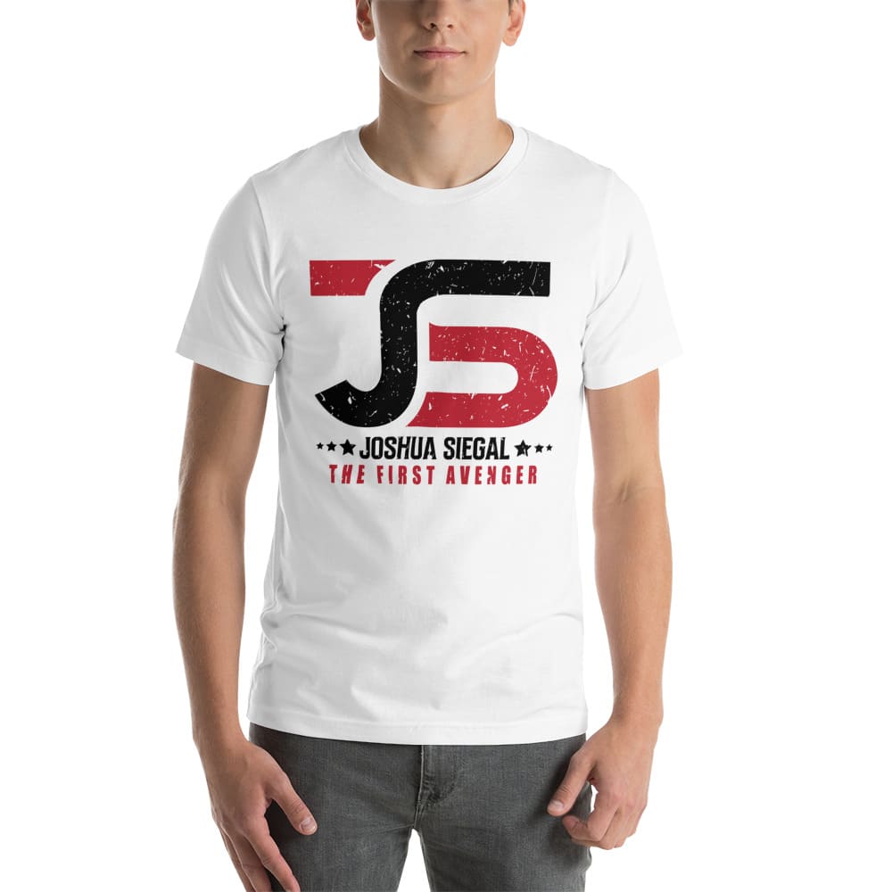 JS The First Avenger by Joshua Siegal ’s T-Shirt, Black Logo
