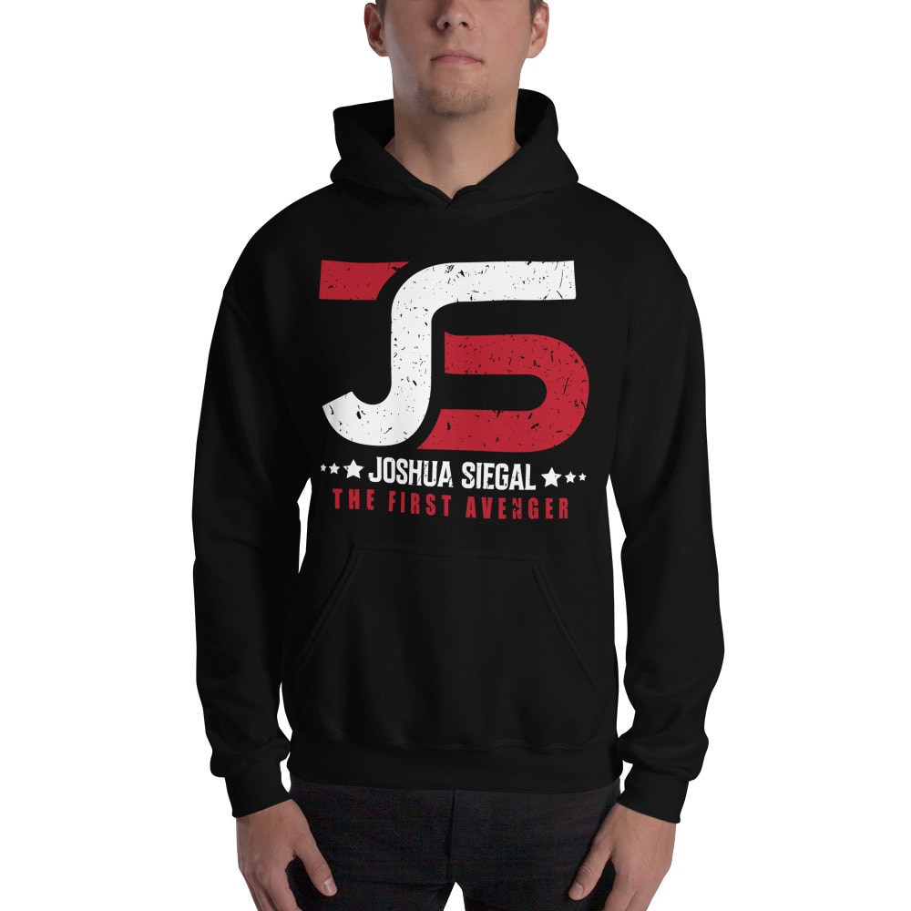 JS The First Avenger by Joshua Siegal ’s Hoodie, Black Logo