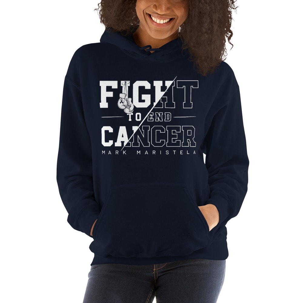 Fight To End Cancer II by Mark Maristela Hoodie, White Logo