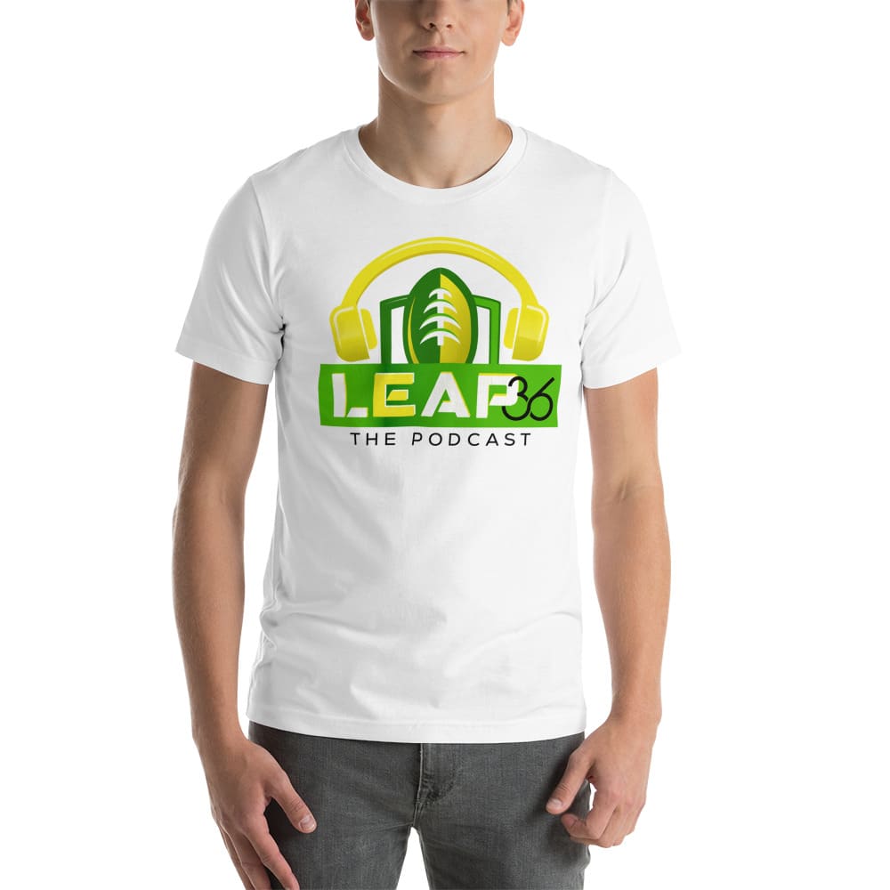 LEAP 36 The Podcast by Leroy Butler T-Shirt , Black Logo