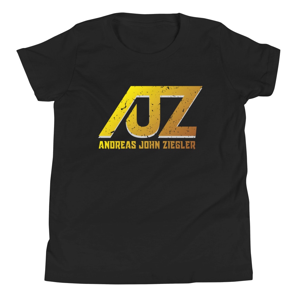 AJZ by Andreas Ziegler Youth T-Shirt, Gold and White Logo