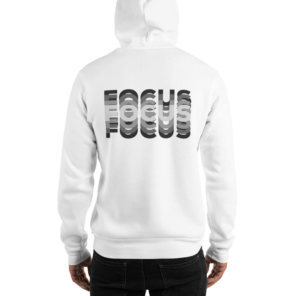 "Focus" by Gabriela Cortes Hoodie, Grey Logo