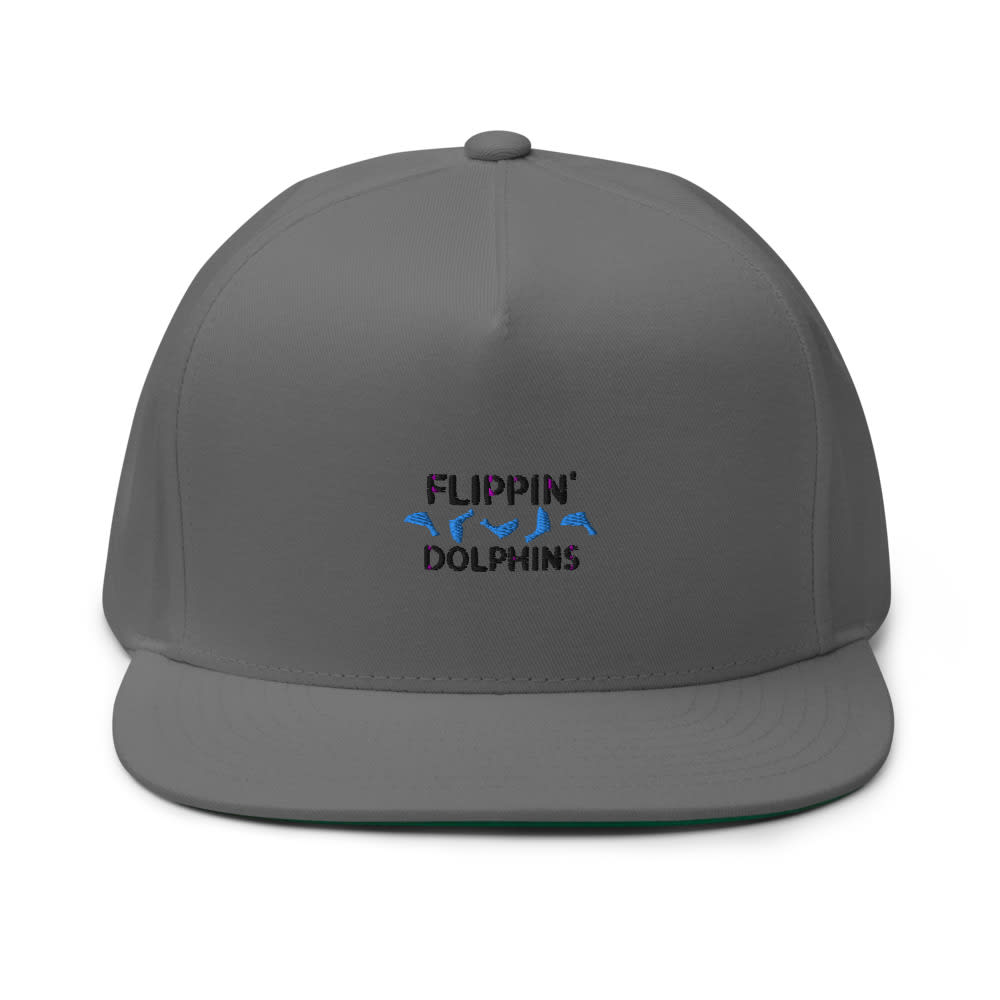 "Flipping Dolphins" by Nicolette Pawar Hat, Dark Logo
