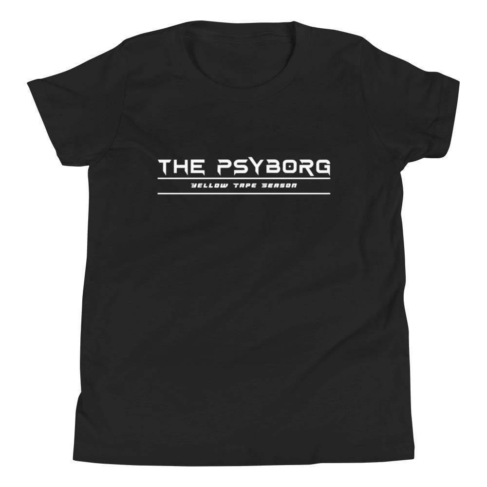 The Psyborg Yellow Tape Season by AD Palmore Shirt, white Logo