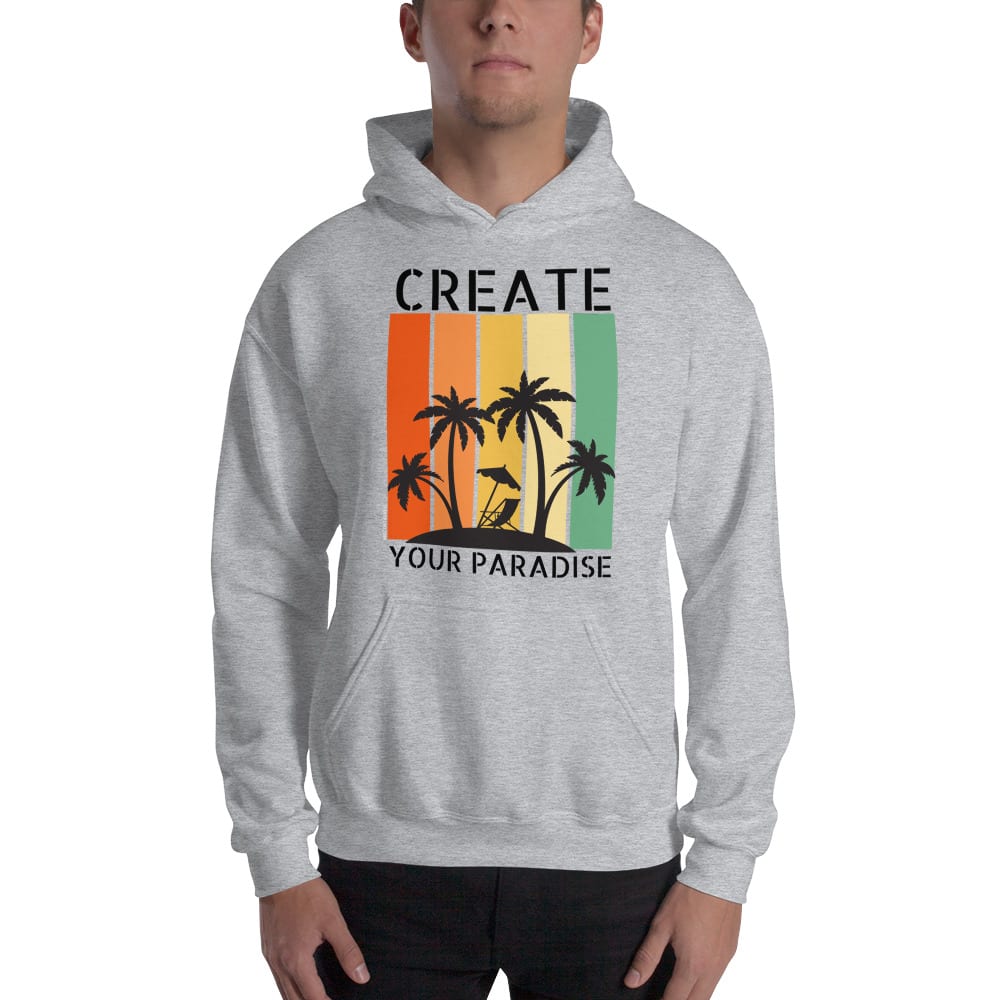 "Paradise" by Hernando Planells Hoodie, Black Logo