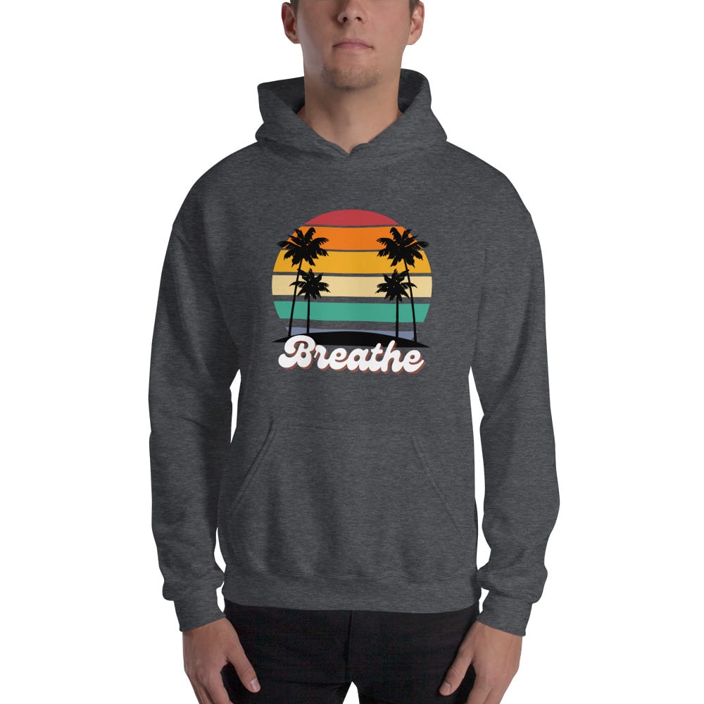 "Breathe" by Hernando Planells Hoodie, White Logo