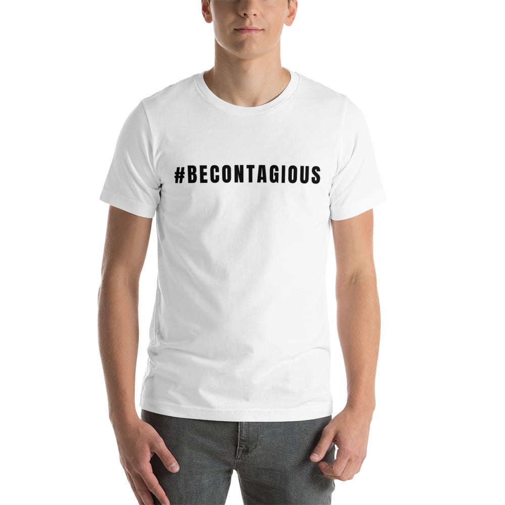 "Be Contagious" by Hernando Planells Shirt, Black Logo