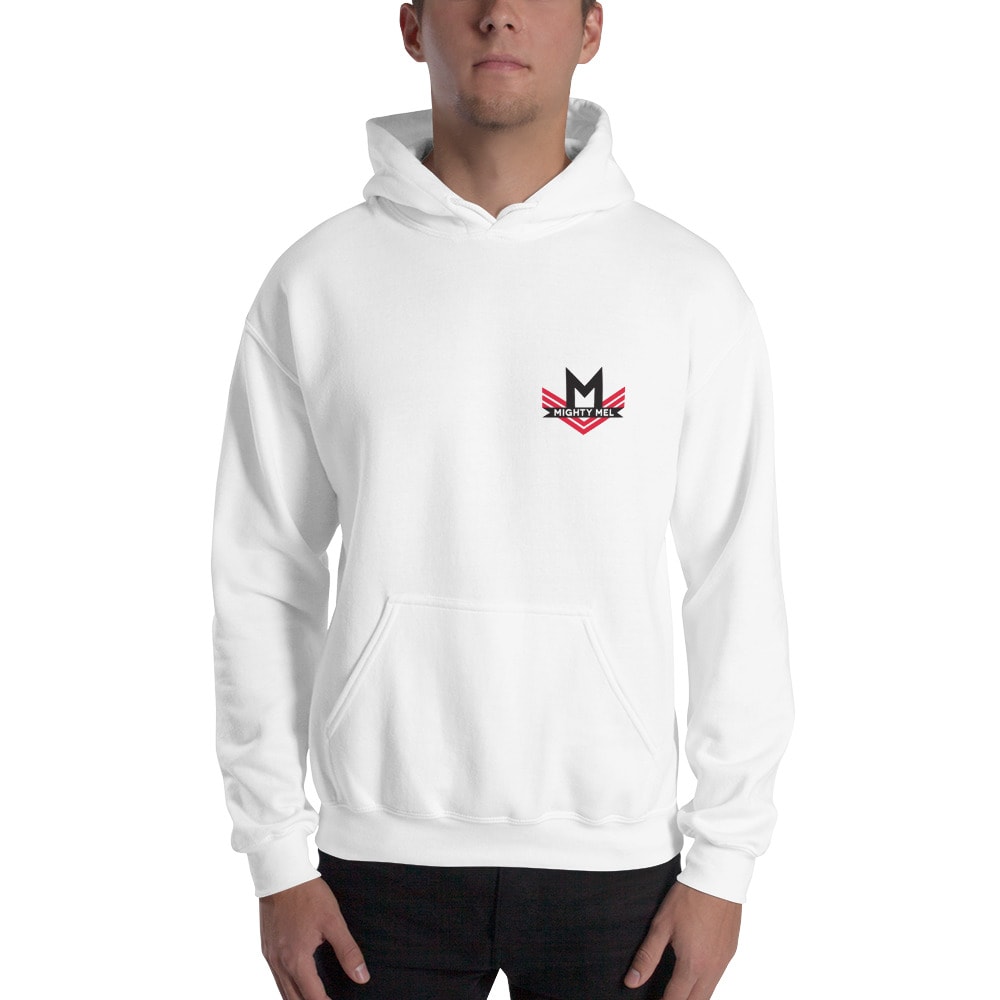 A Mighty Fan by Melanie Muto ’s Hoodie, Black Red Logo
