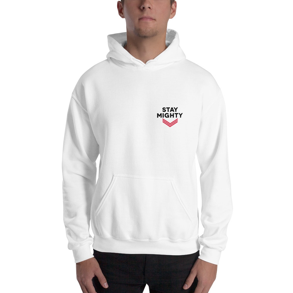 Stay Mighty by Melanie Muto ’s Hoodie, Black Red Logo