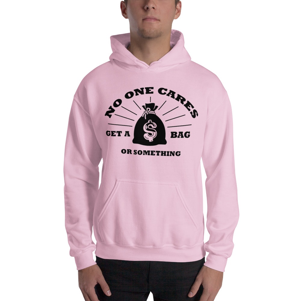 No One Cares Base by Jackson Pruitt Unisex Hoodie, Black Logo