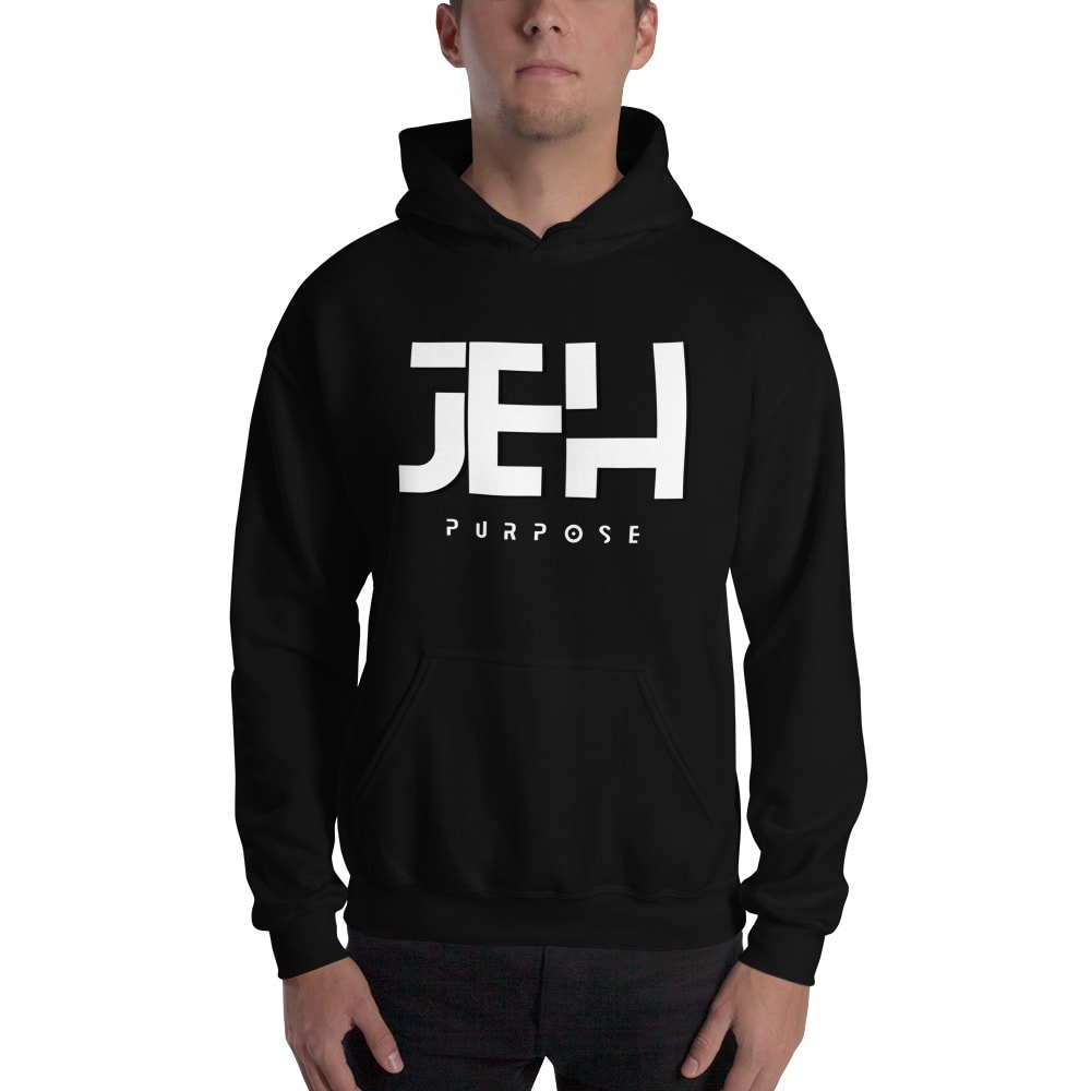  JEH - Purpose by by James Helzer Unisex Hoodie, White Logo