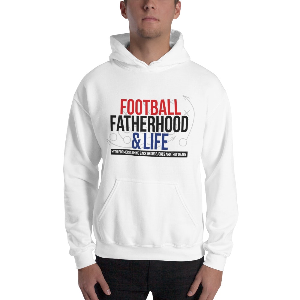 "Football Fatherhood & Life" Unisex Hoodie, Black Logo