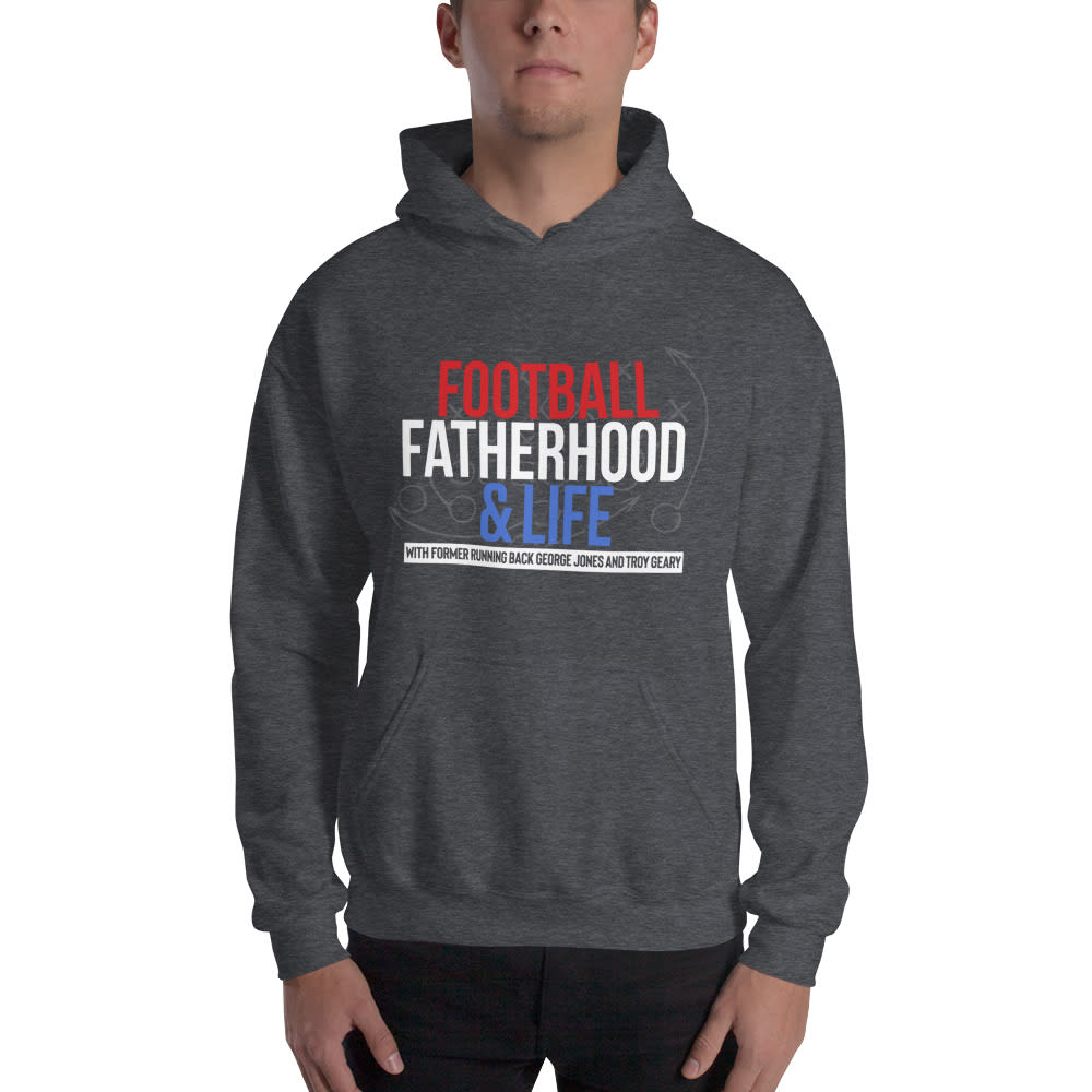 "Football Fatherhood & Life" Unisex Hoodie, Light Logo