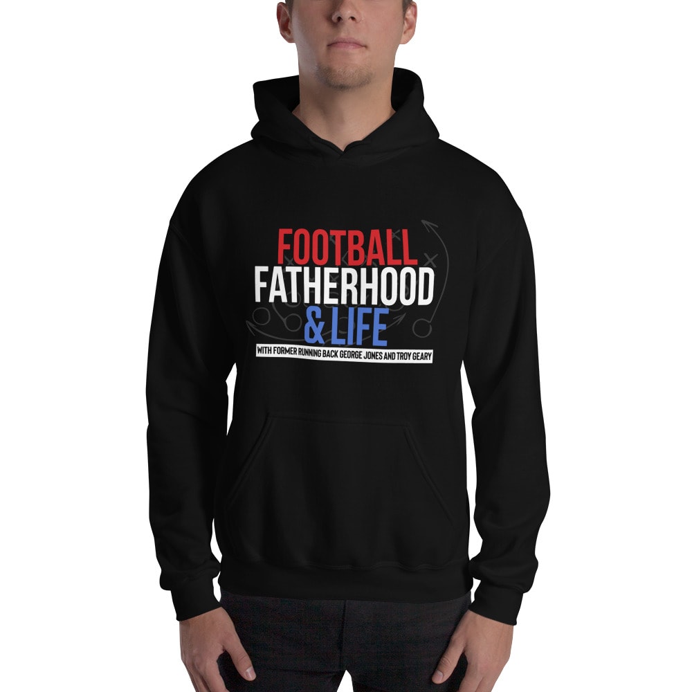 "Football Fatherhood & Life" Unisex Hoodie, Light Logo