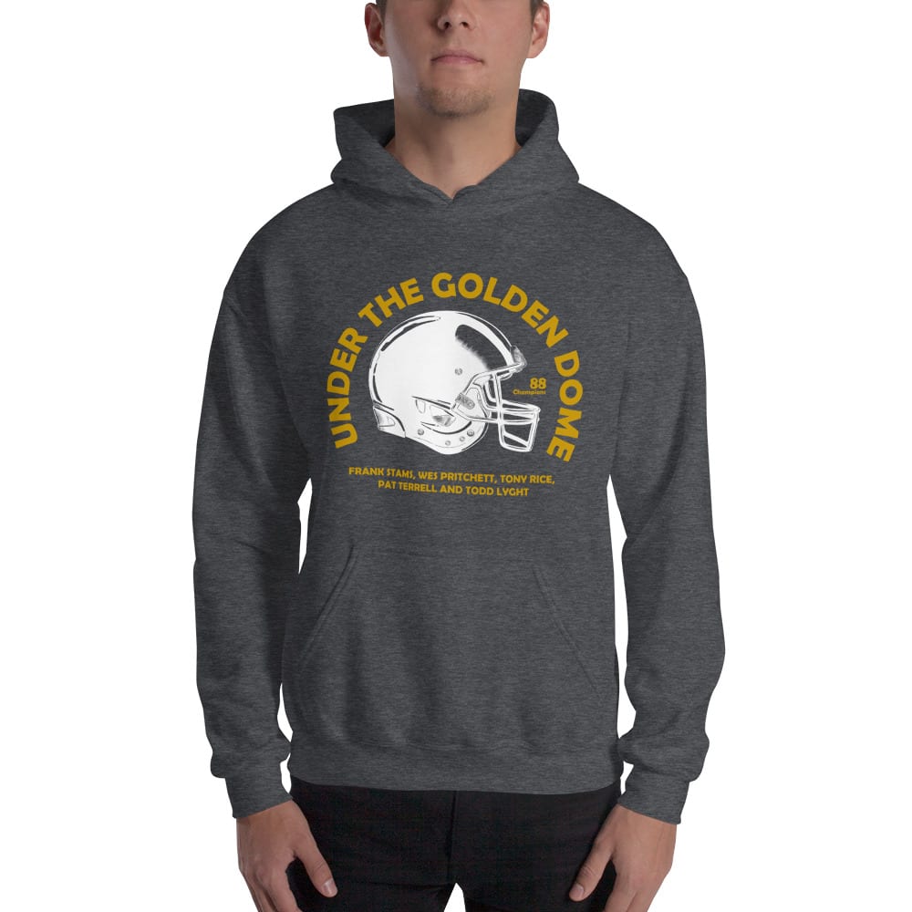 "Under The Golden Dome" Unisex Hoodie, Light Logo