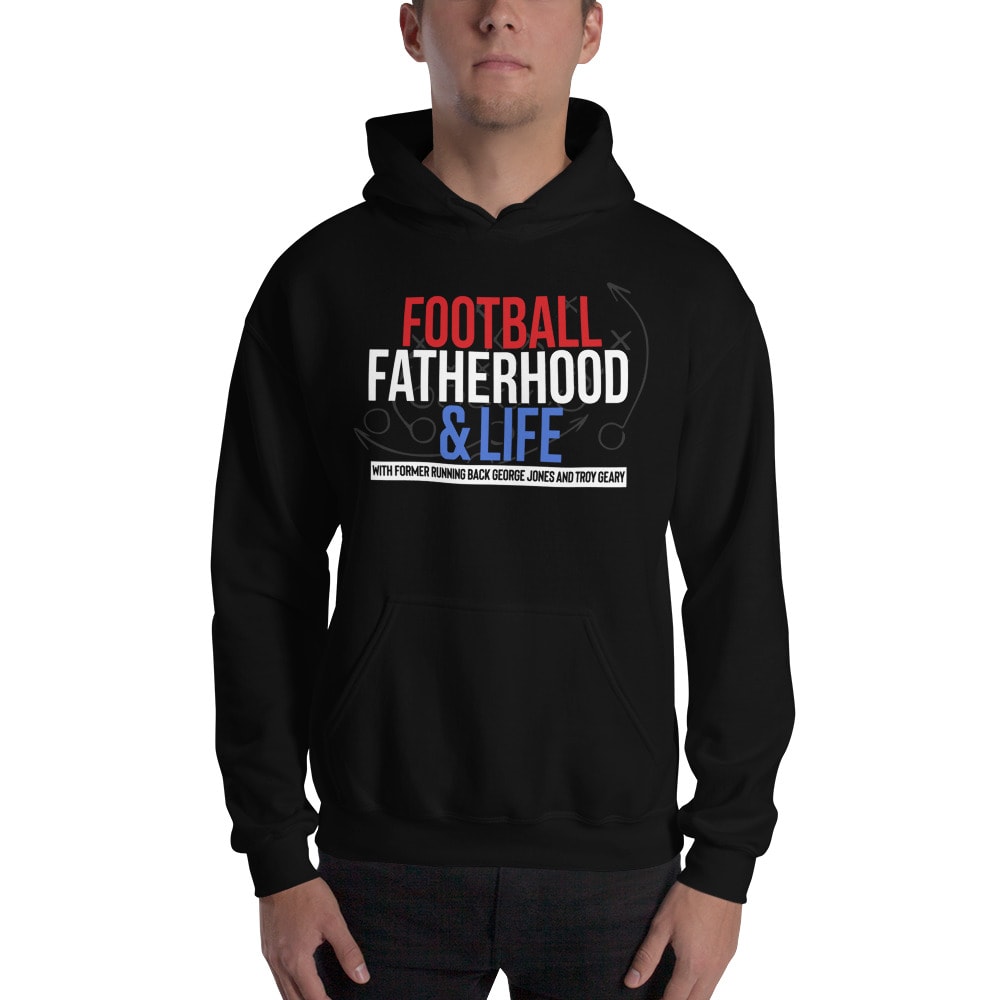 Football Fatherhood & Life by George Jones Hoodie, Light Logo