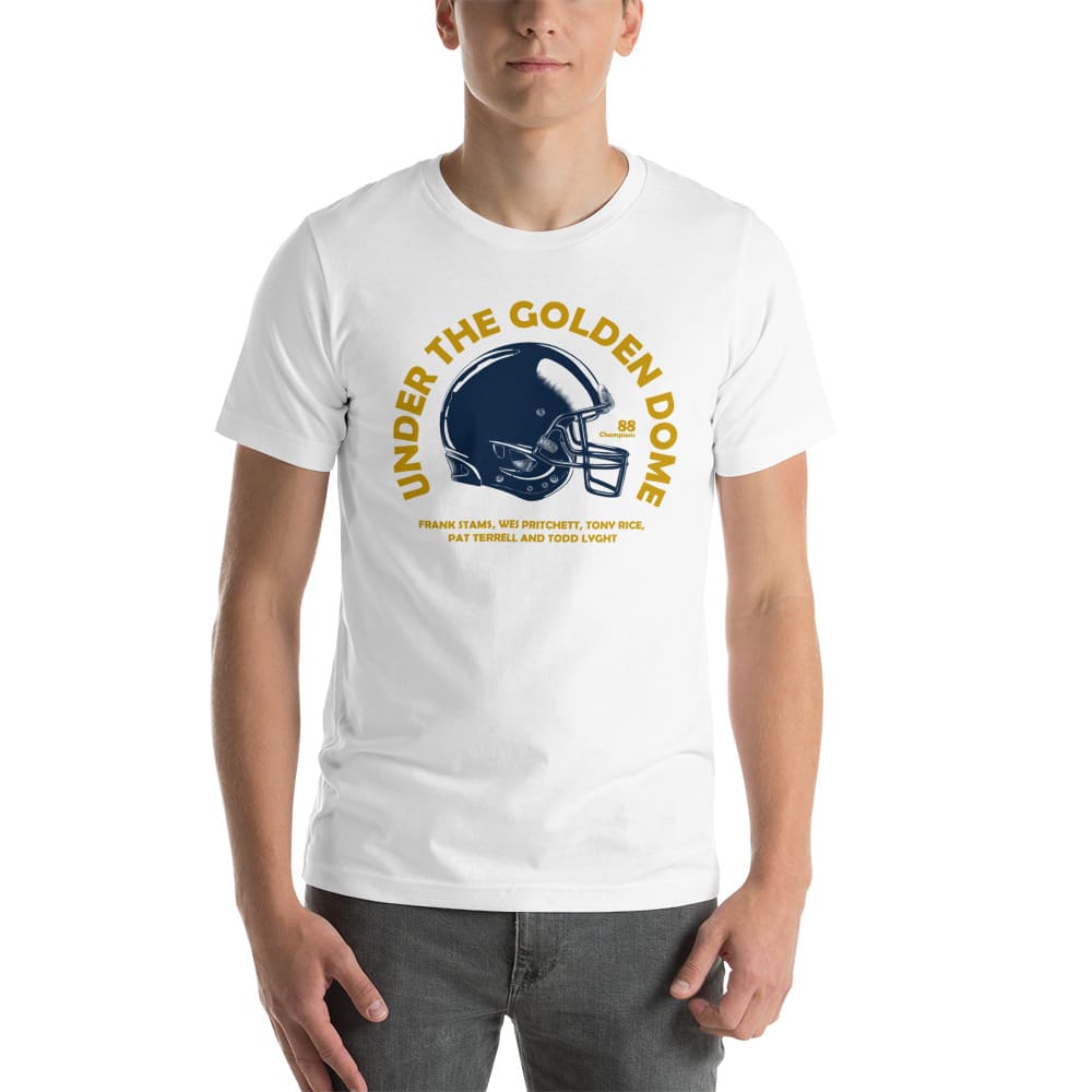 Under The Golden Dome  by Frank Stams Unisex T-Shirt, Black Logo