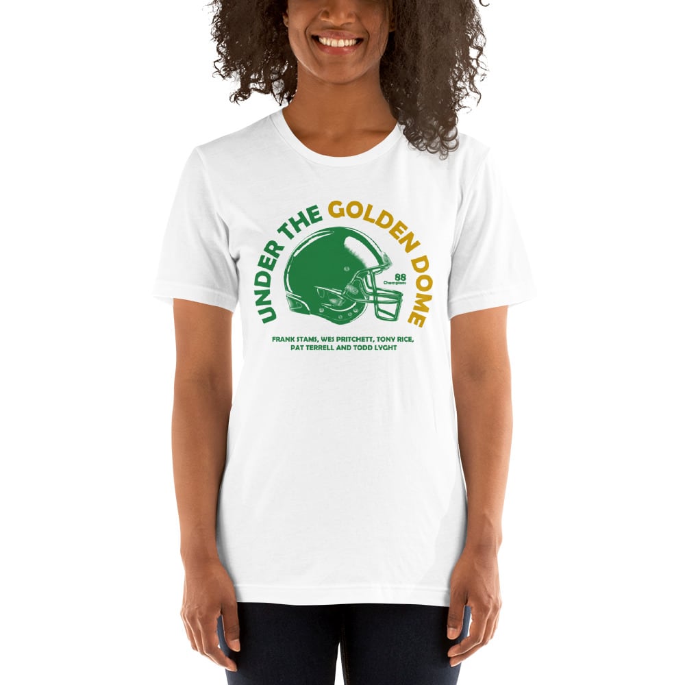 Under The Golden Dome  by Frank Stams Unisex T-Shirt, Green Logo