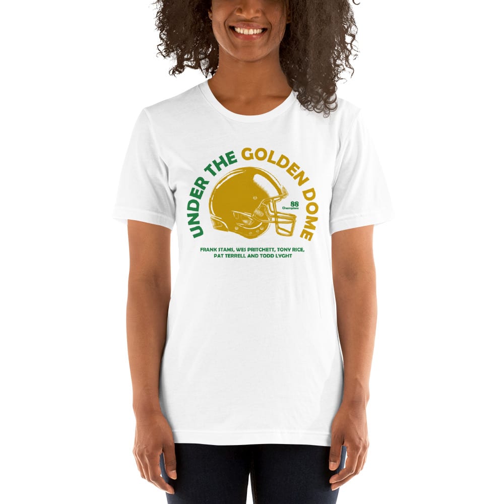 Under The Golden Dome  by Frank Stams Unisex T-Shirt, Gold Logo