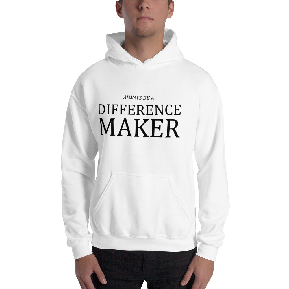  "Always be a Difference Maker" by Brad Cousino Men's Hoodie, Black Logo