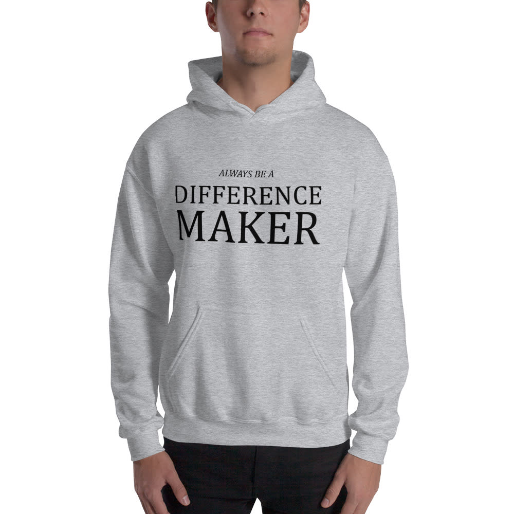  "Always be a Difference Maker" by Brad Cousino Men's Hoodie, Black Logo