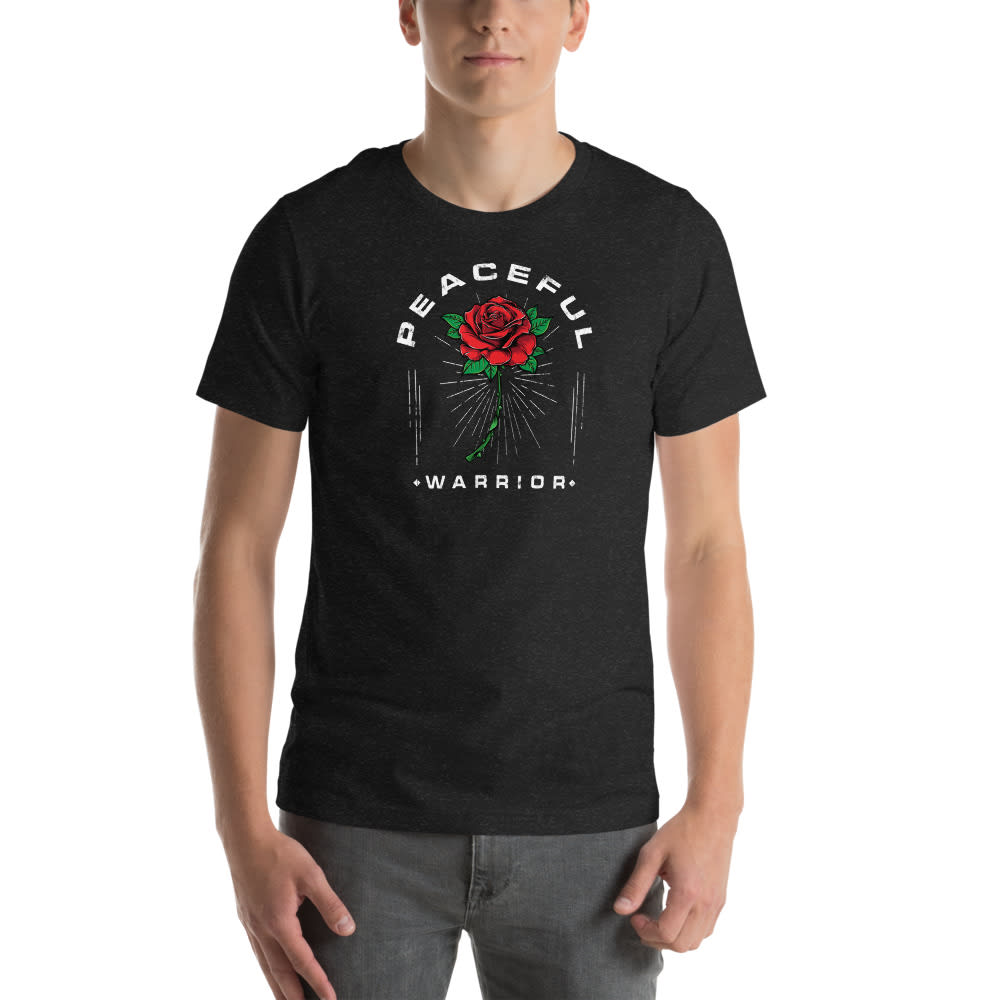 Peaceful Warrior Rose Design by Caleb Crump T-Shirt, Light Logo