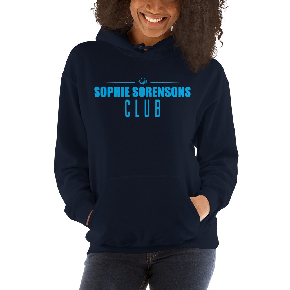 Sophie Sorenson Club Unisex Hoodie, Light Blue Logo